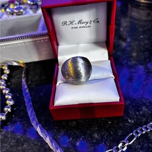 Sterling silver🌴Antique 🌺925SILVER DOME RING SATIN FINISH SIZE 8❤️